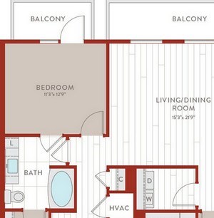 Aura Bluffview Apartments B9 Floor Plan Aura Bluffview Apartments B9 Floor Plan